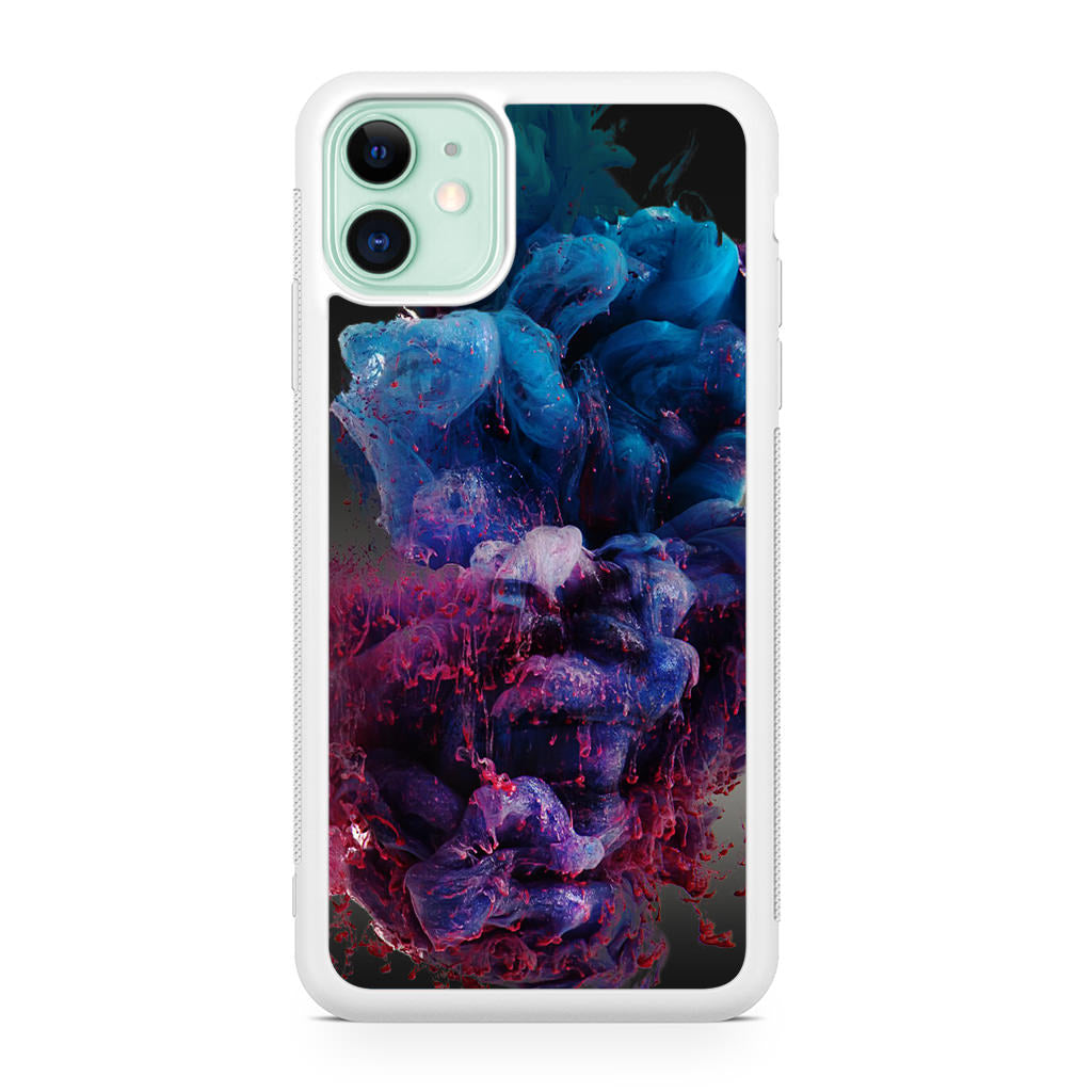 Colorful Dust Art on Black iPhone 12 Case