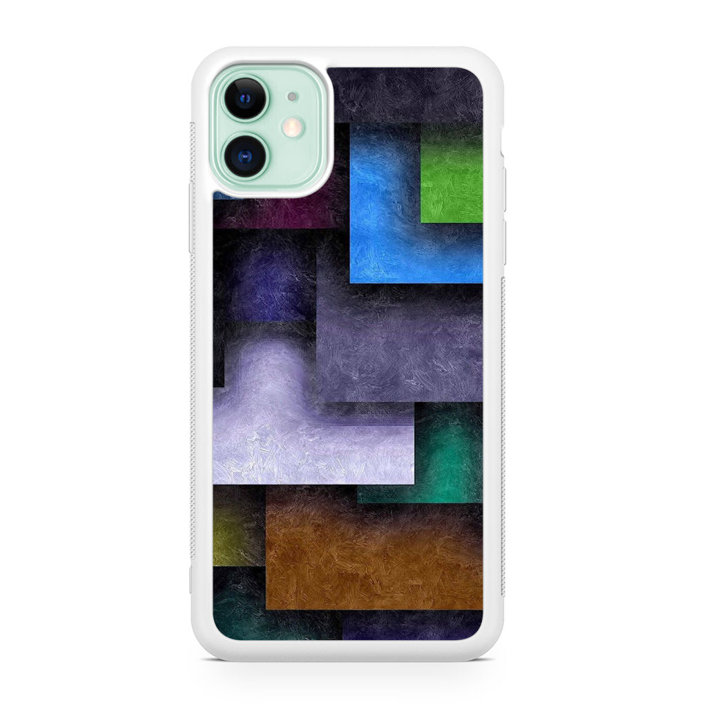 Colorful Rectangel Art iPhone 11 Case