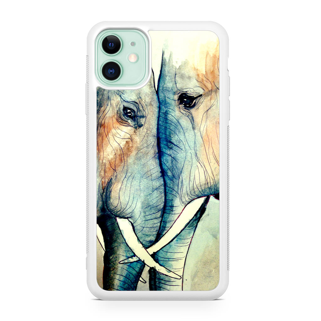 Elephants Sadness iPhone 12 mini Case