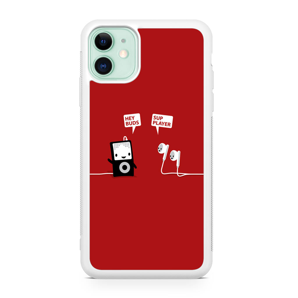 Funny Music Headphones Player Buds iPhone 12 mini Case