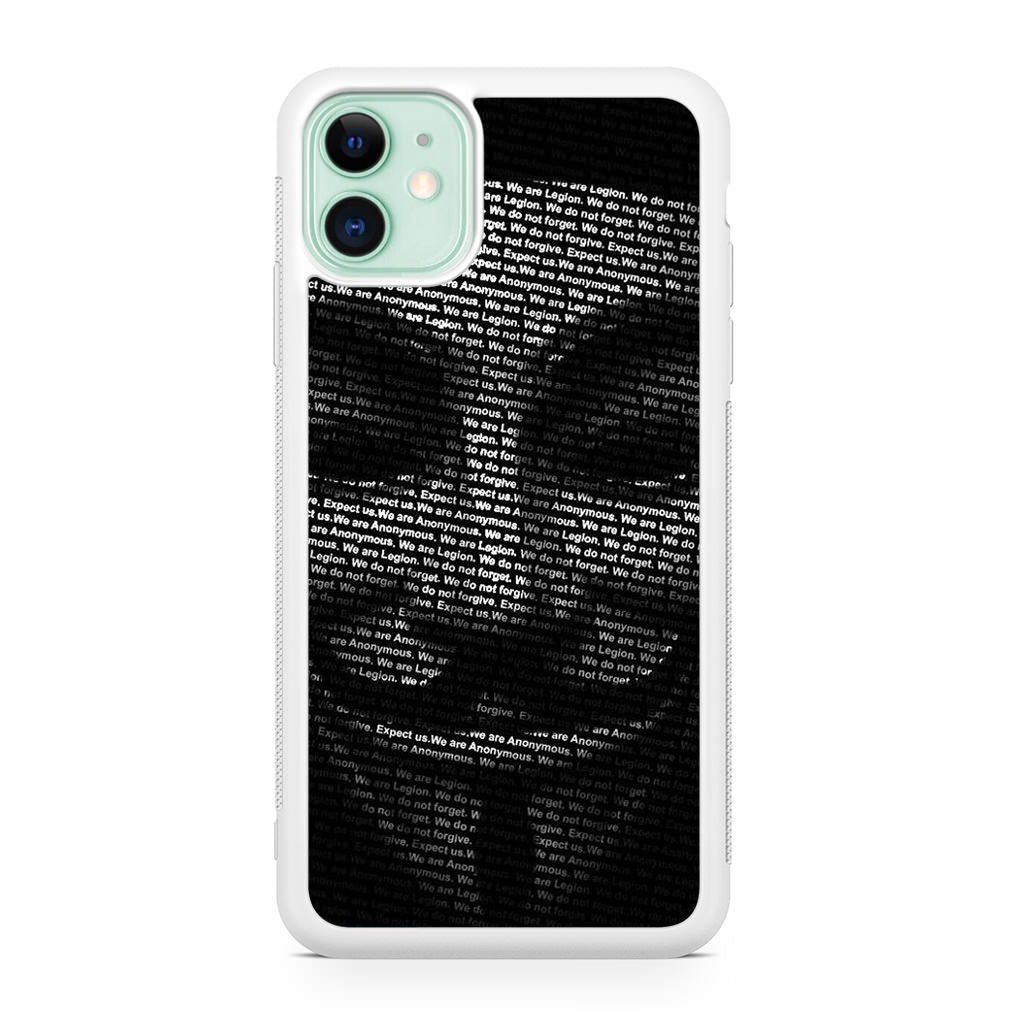 Guy Fawkes Mask Anonymous iPhone 11 Case