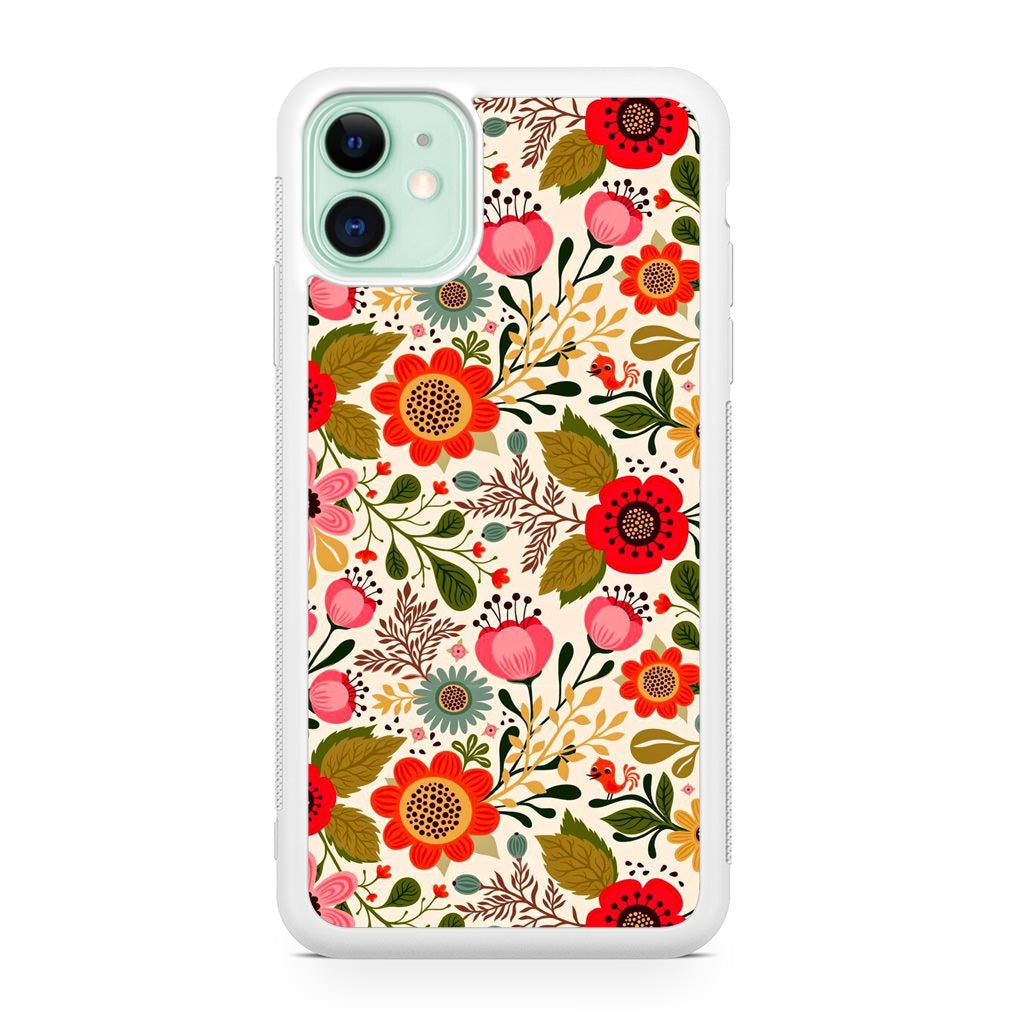 Hello Spring Pattern iPhone 11 Case
