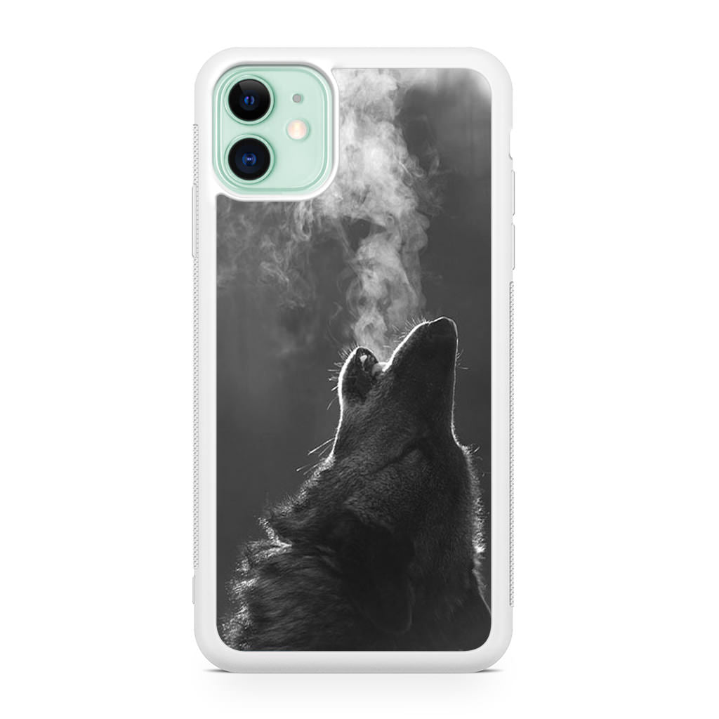 Howling Wolves Black and White iPhone 11 Case