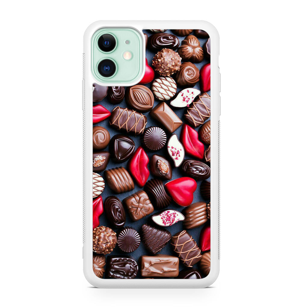 I Love Choco Pattern iPhone 11 Case