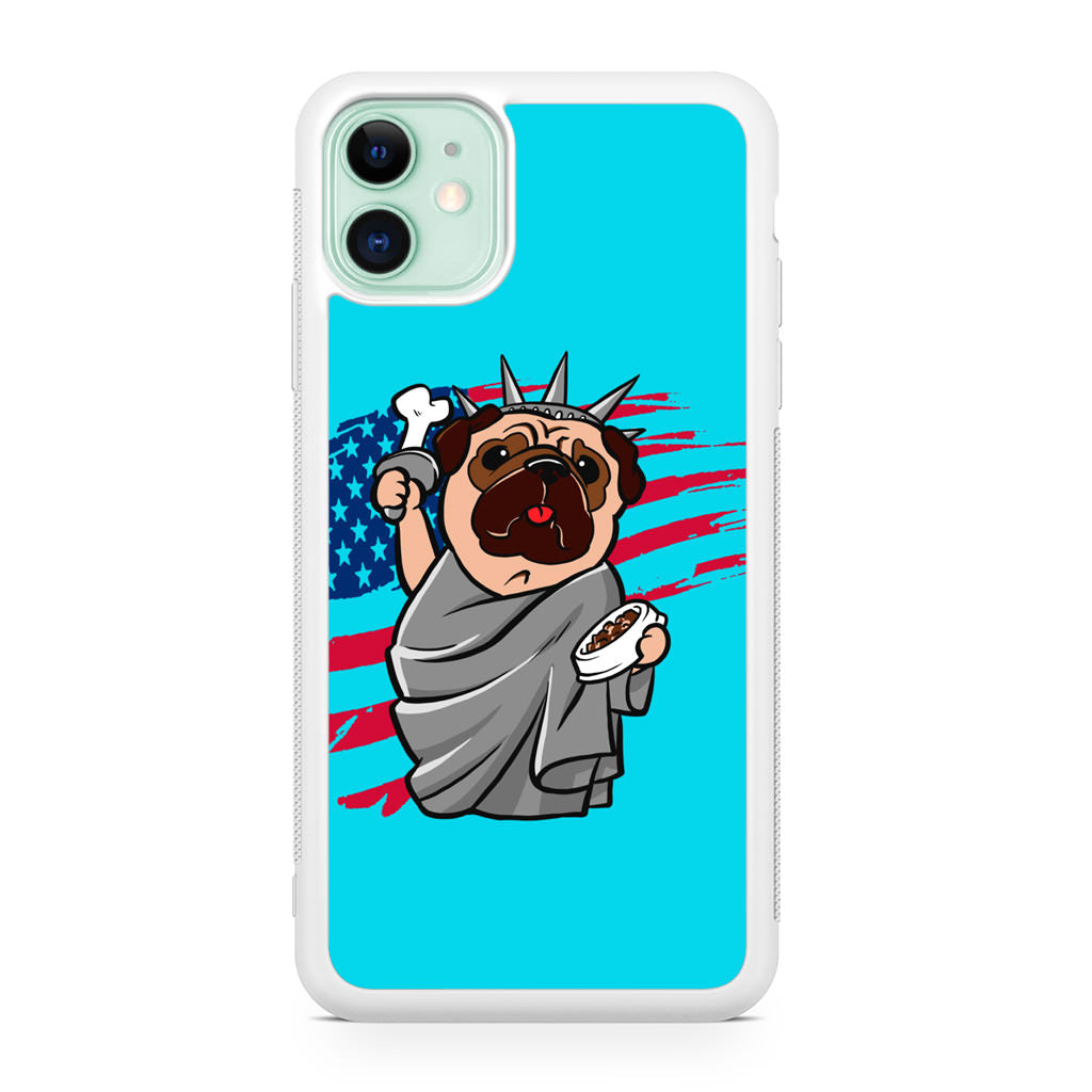 Independence Day Pug iPhone 11 Case