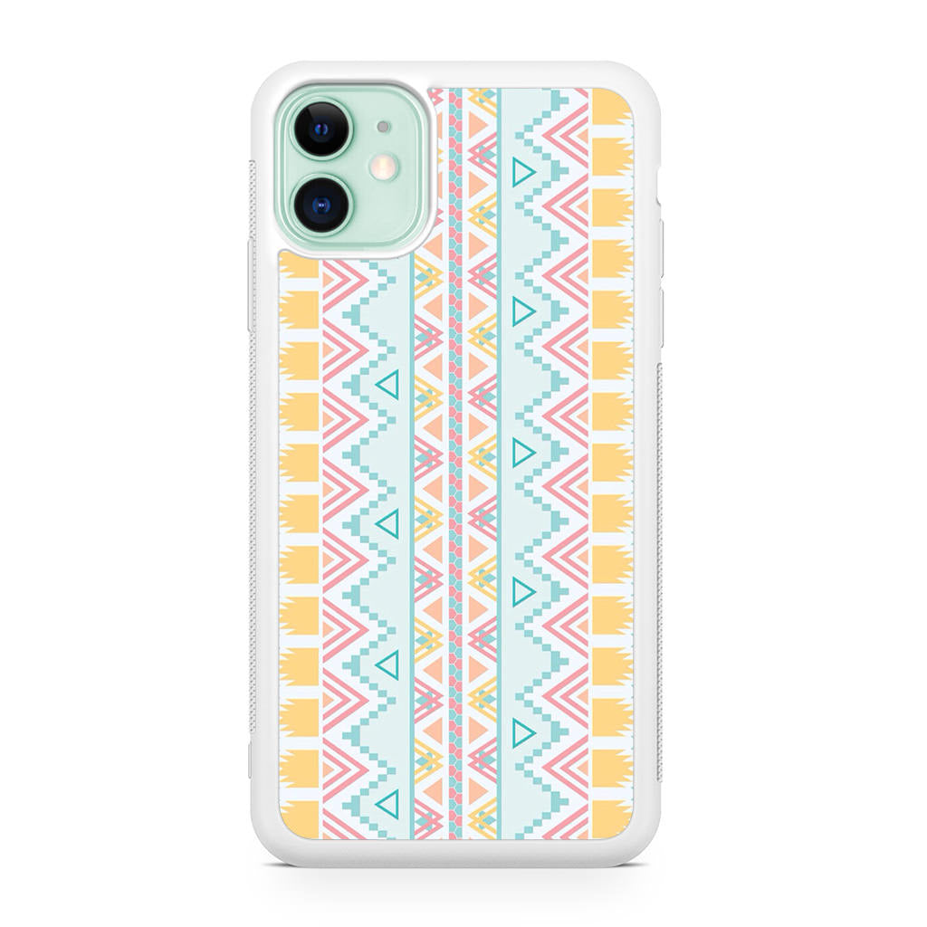 Peach Aztec Pattern iPhone 11 Case