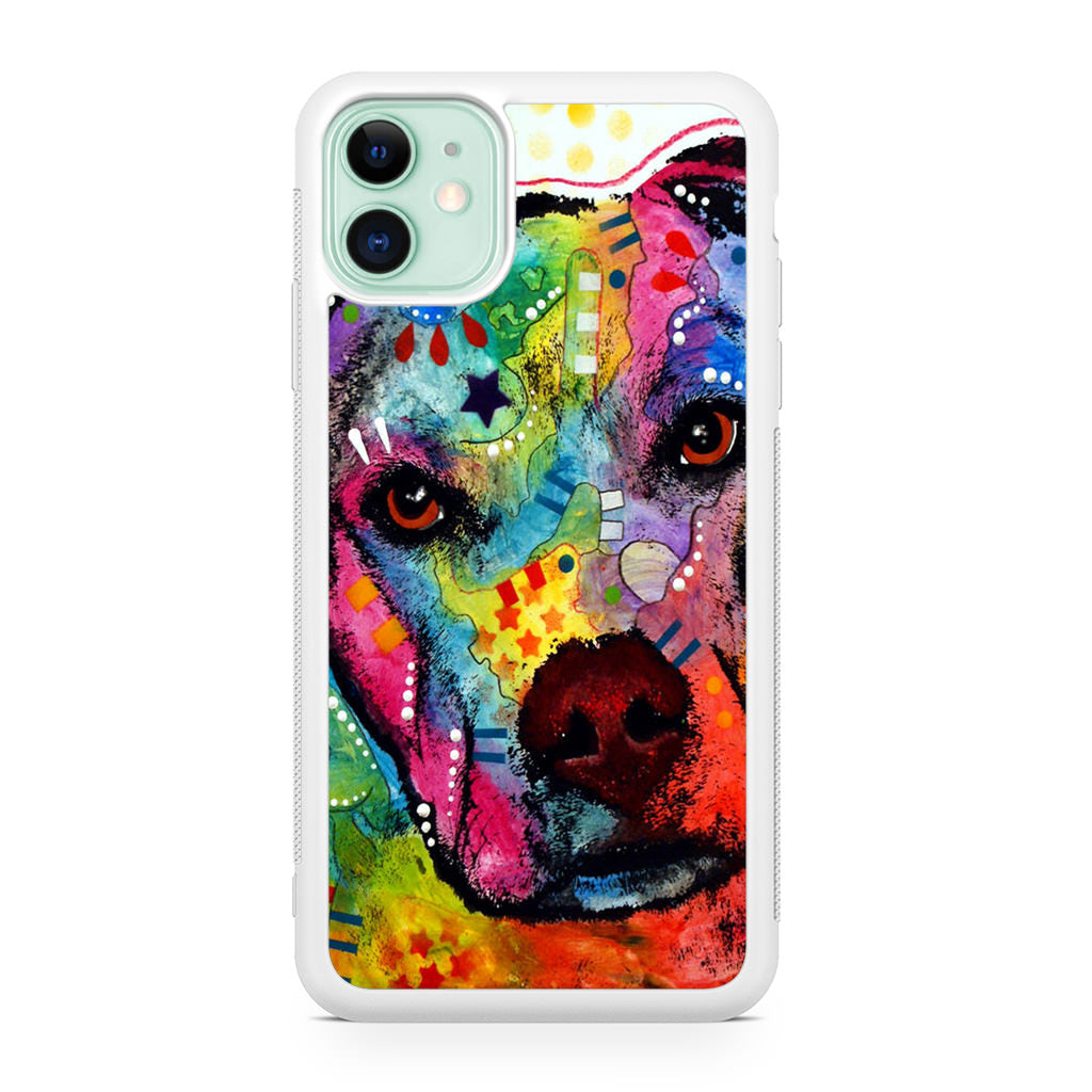 Pitbull Love Painting iPhone 12 Case