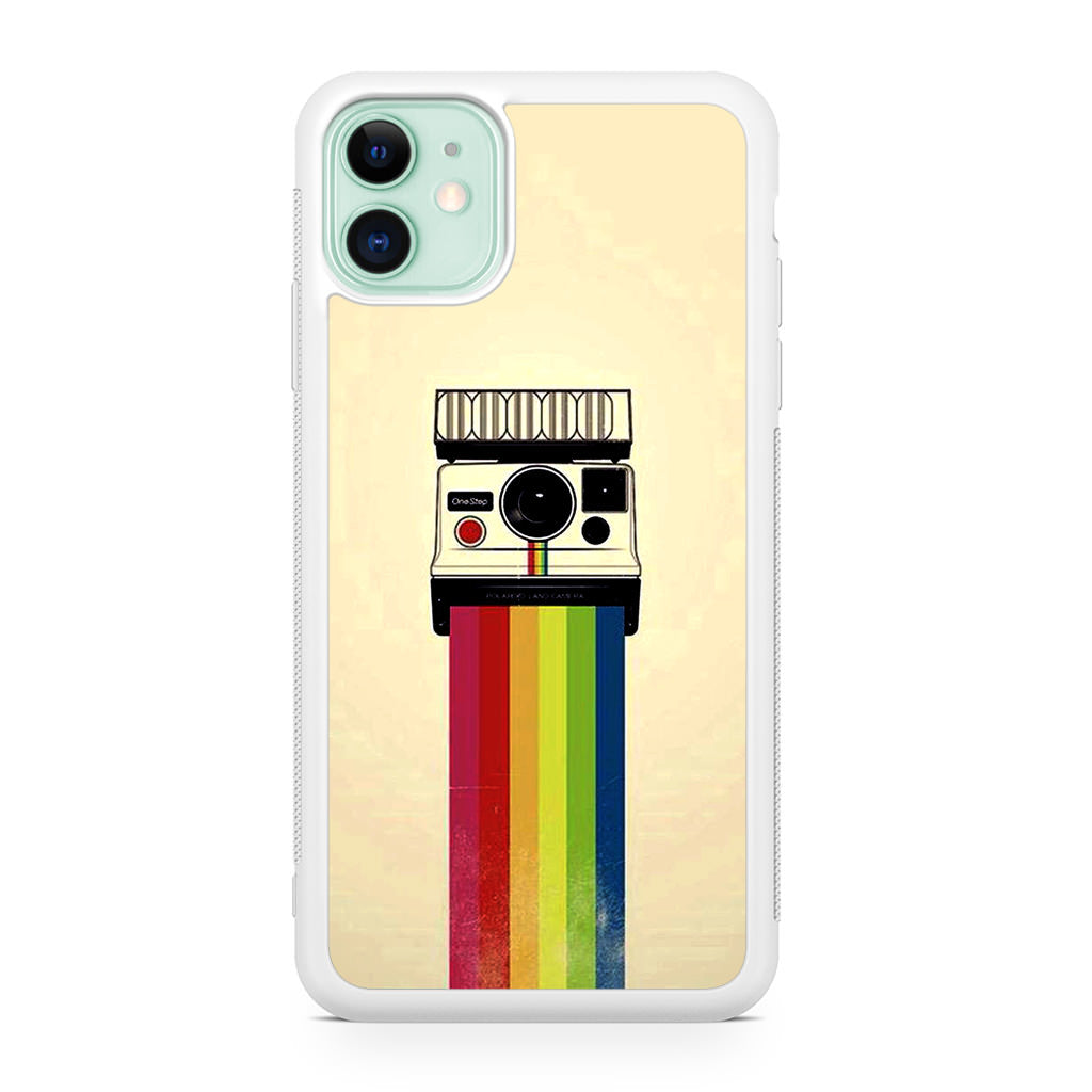 Polaroid Camera Colorful Rainbow iPhone 11 Case