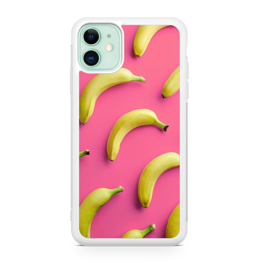 Real Bananas Fruit Pattern iPhone 12 Case