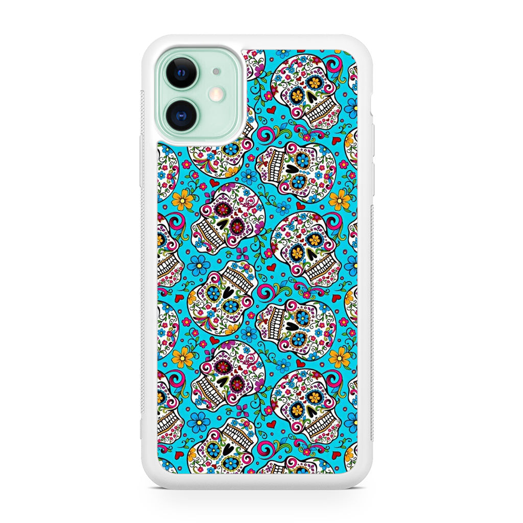 Skull Floral Sugar iPhone 11 Case