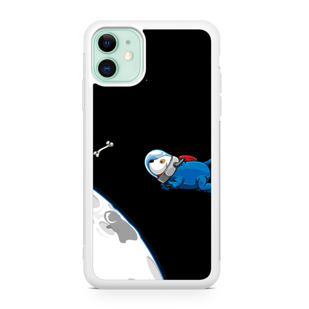 Space Dog Chasing A Bone iPhone 12 mini Case