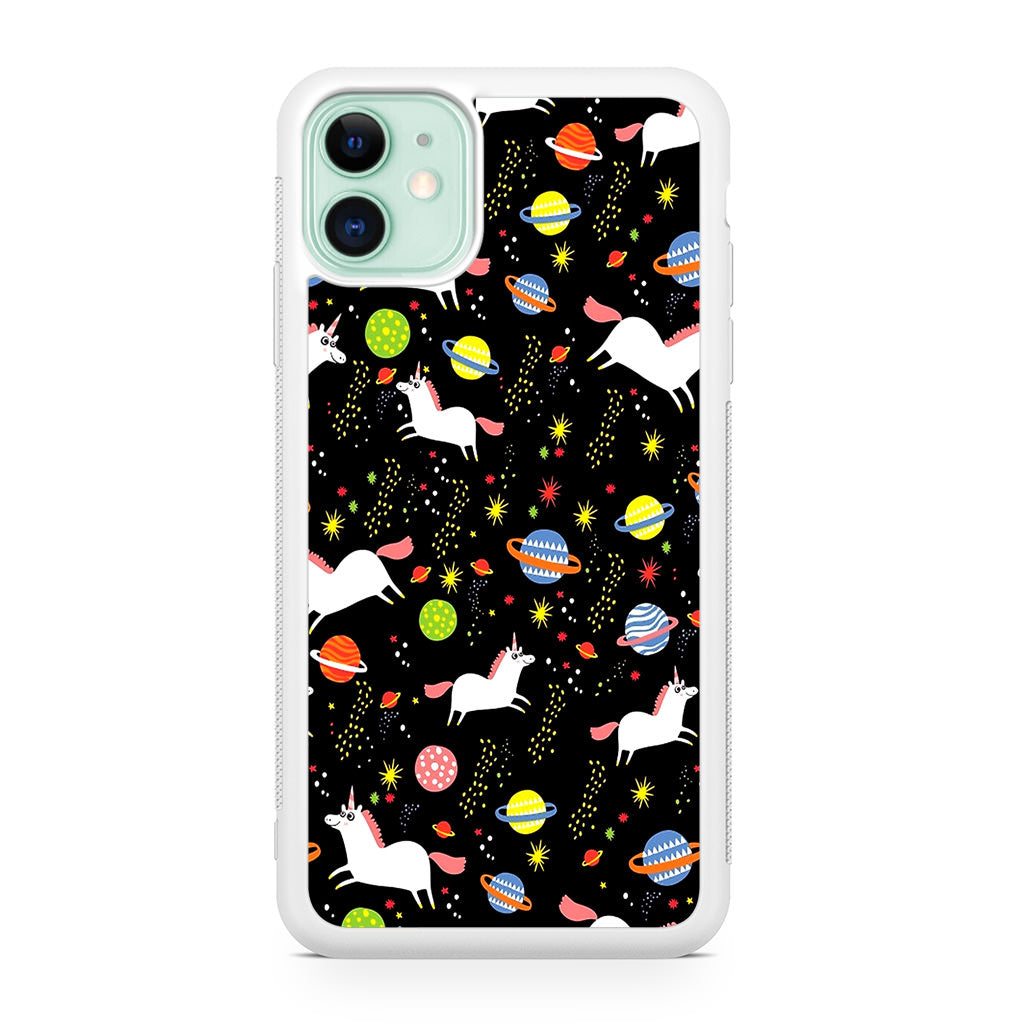 Space Unicorn Pattern iPhone 11 Case