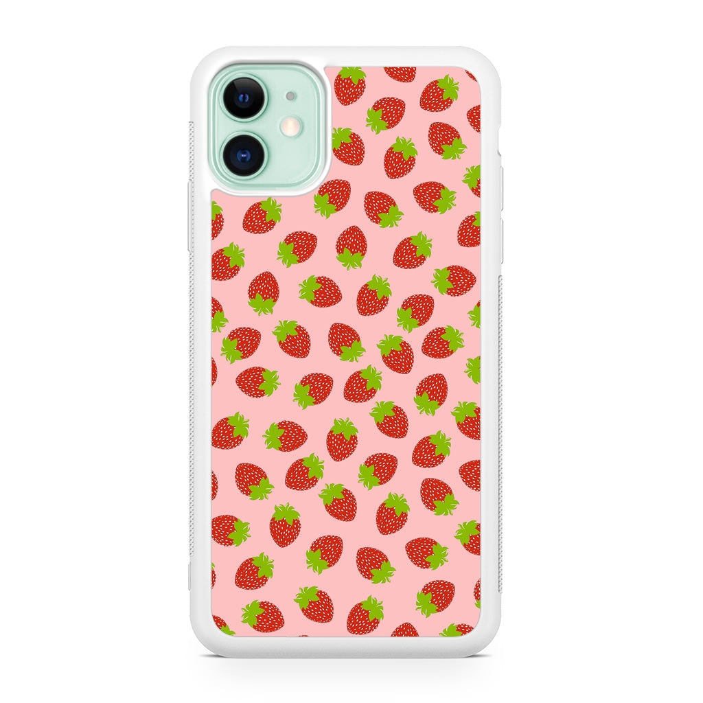 Strawberries Pattern iPhone 11 Case