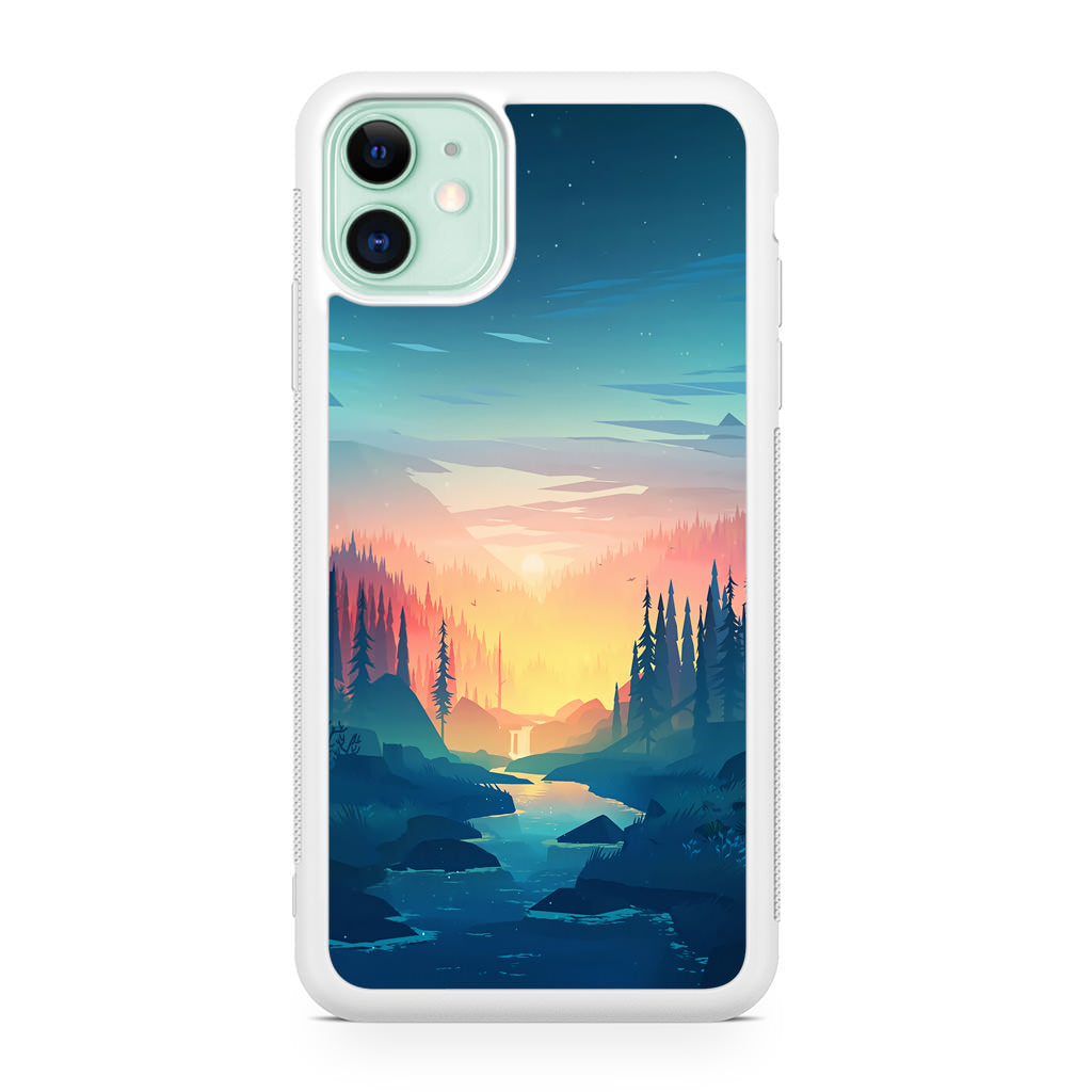 Sunset at The River iPhone 11 Case