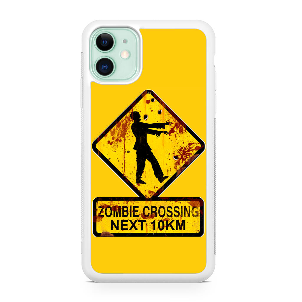 Zombie Crossing Sign iPhone 11 Case