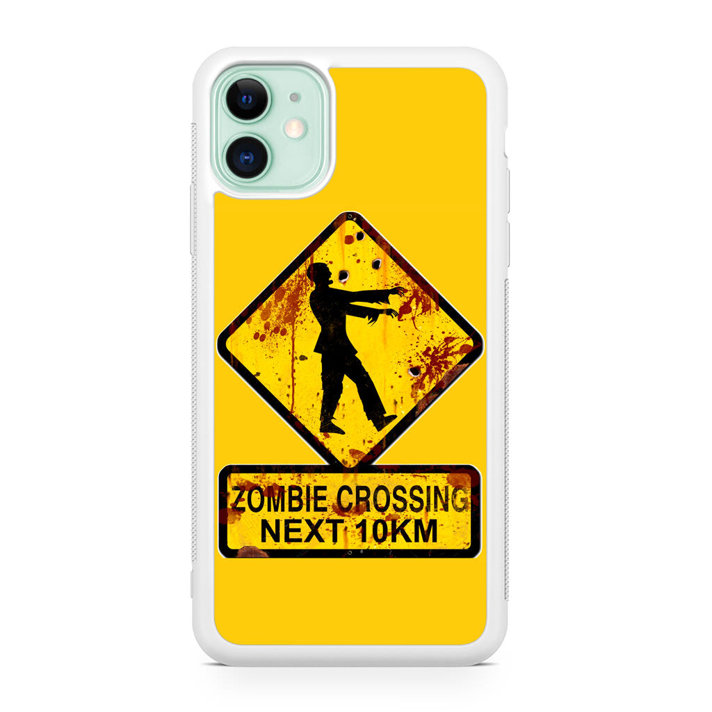 Zombie Crossing Sign iPhone 12 Case