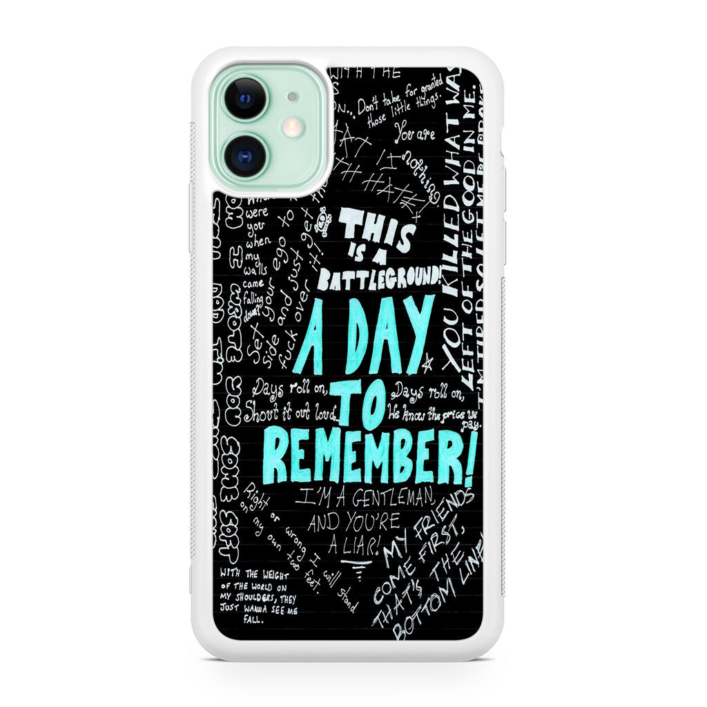 A Day To Remember Quote iPhone 12 Case