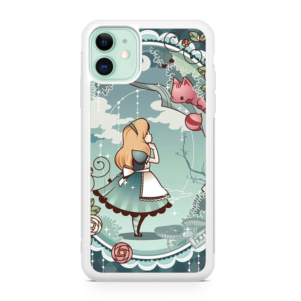 Alice And Cheshire Cat Poster iPhone 12 Case