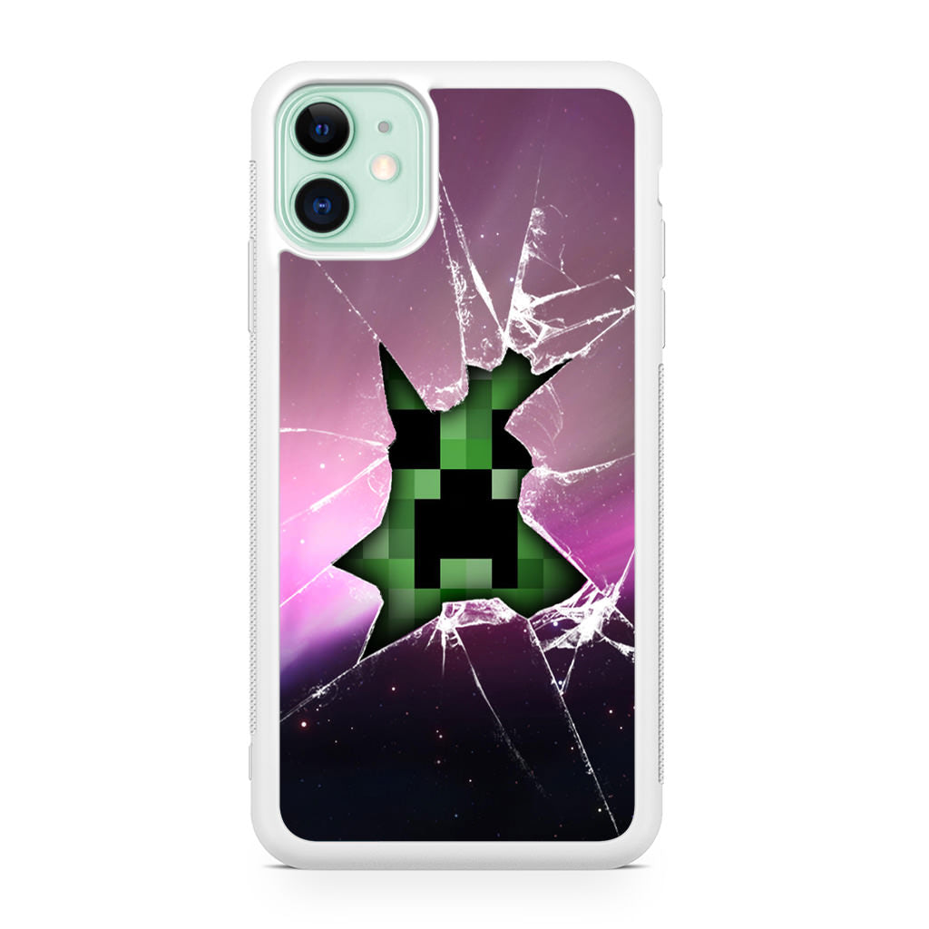 Creeper Glass Broken Violet iPhone 12 Case