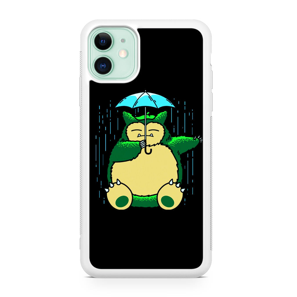 Cute Snorlax Umbrella iPhone 12 Case