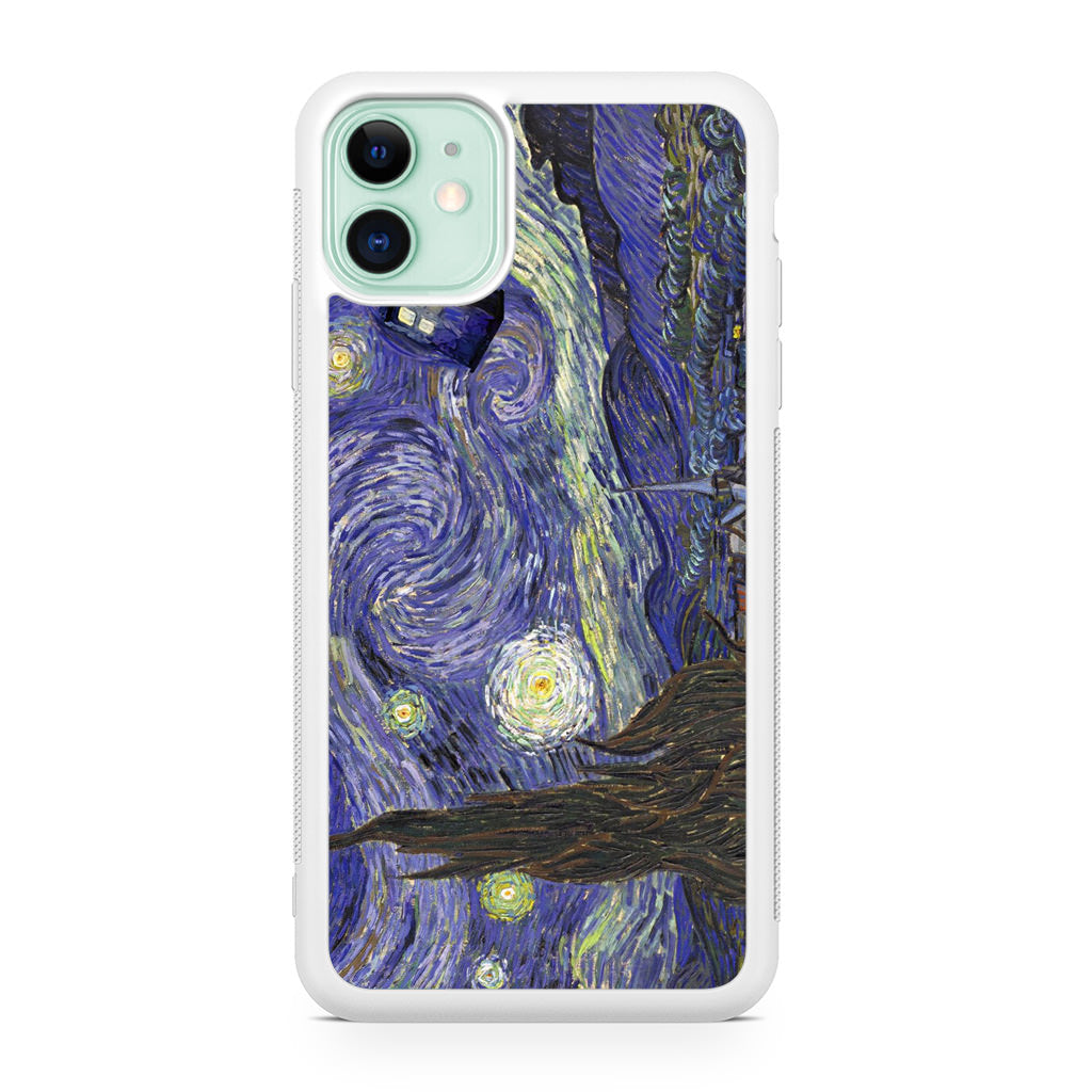 Dr Who Tardis In Van Gogh Starry Night iPhone 12 Case