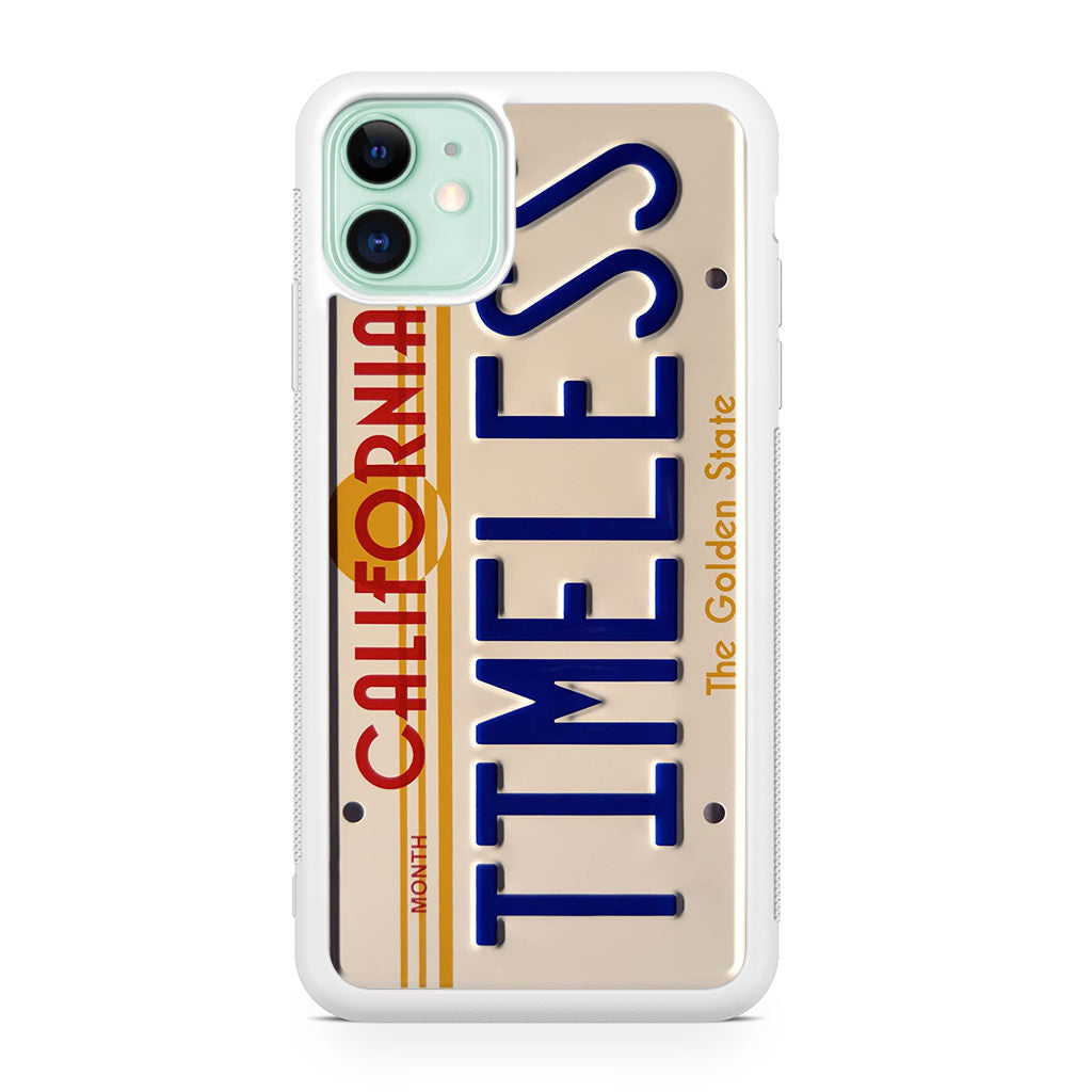 Back to the Future License Plate Timeless iPhone 11 Case