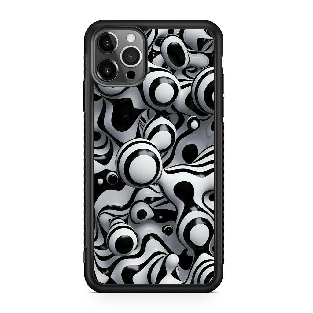 Abstract Art Black White iPhone 12 Pro Case