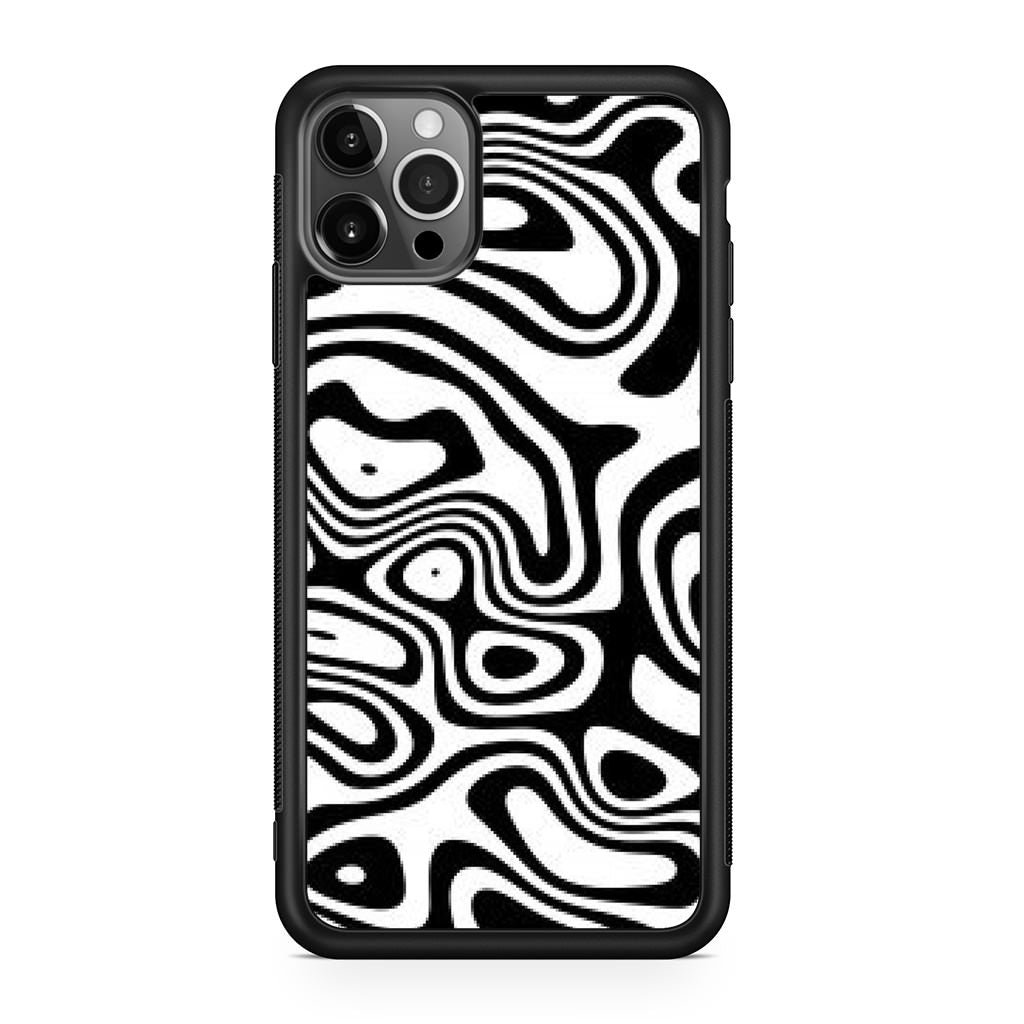 Abstract Black and White Background iPhone 12 Pro Case