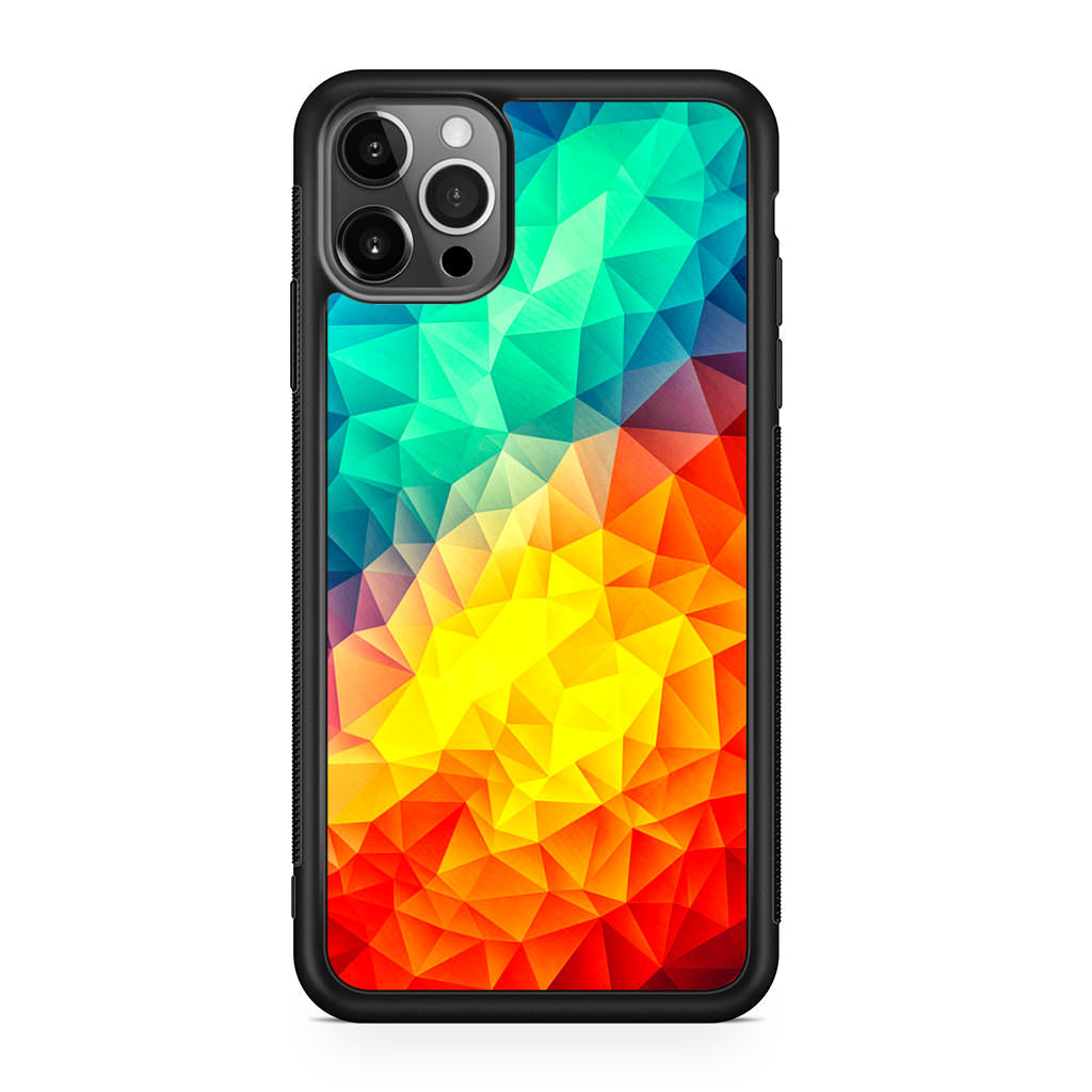 Abstract Multicolor Cubism Painting iPhone 12 Pro Case