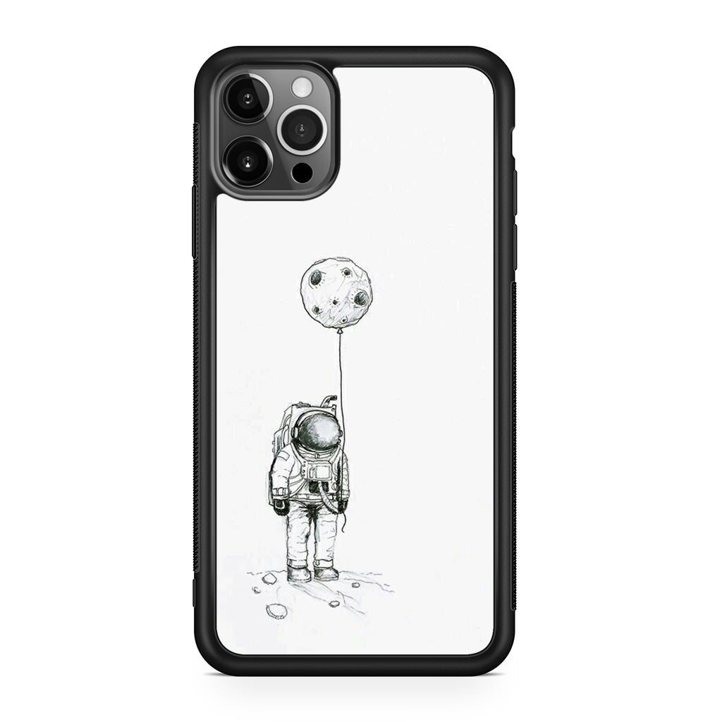Astronaut Moon Balloon iPhone 12 Pro Case