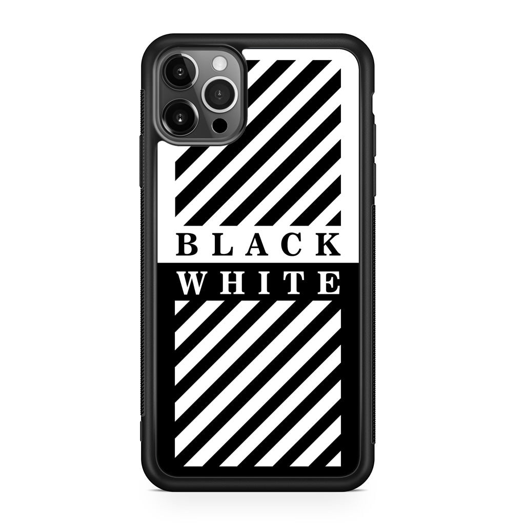 Black White Stripes iPhone 12 Pro Case