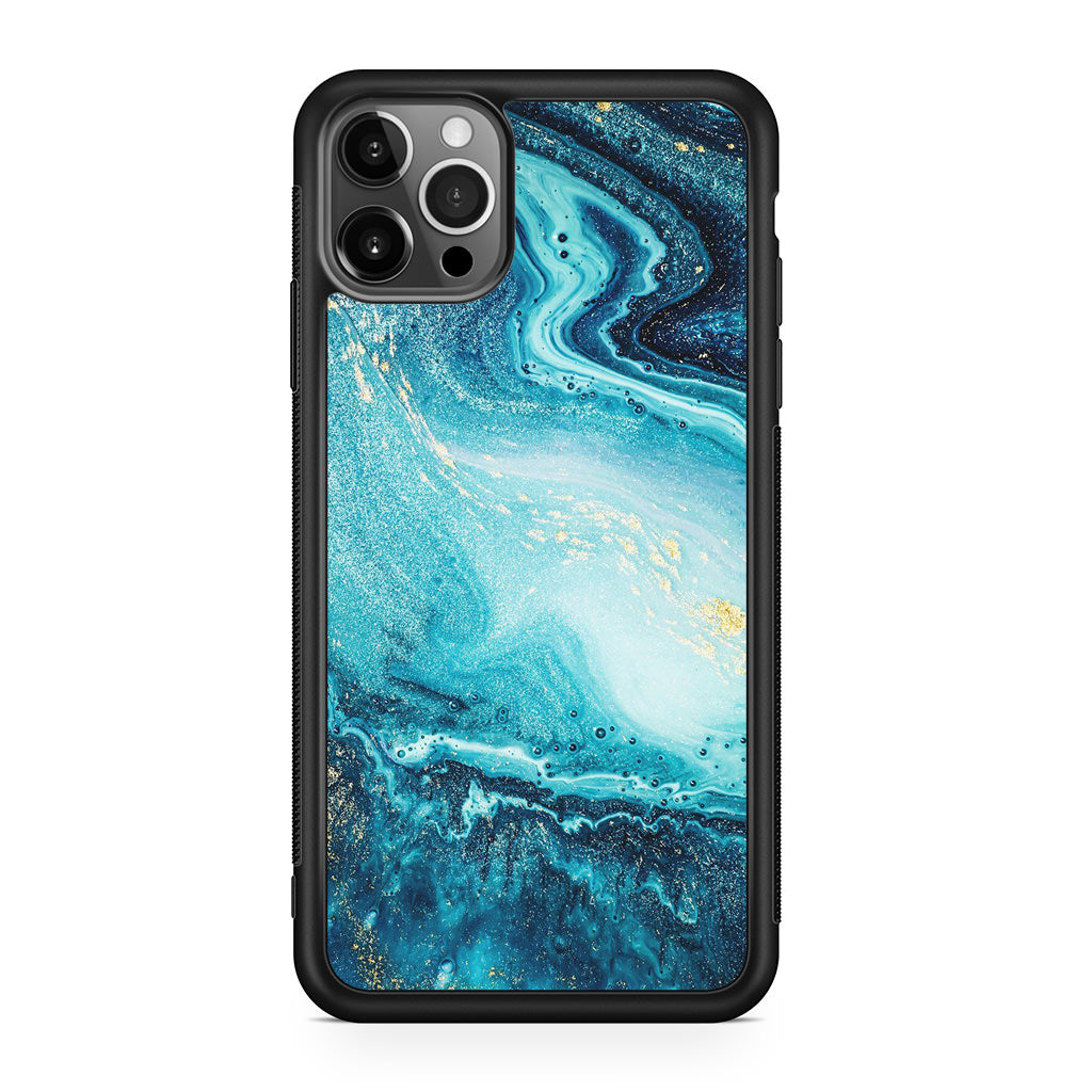 Blue Water Glitter iPhone 12 Pro Case