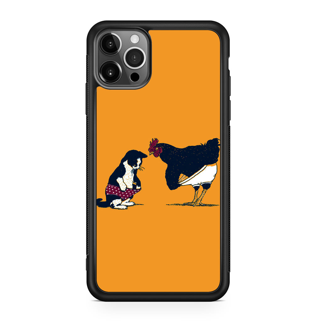 Cat Chicken Yellow Underwear Cute iPhone 12 Pro Max Case