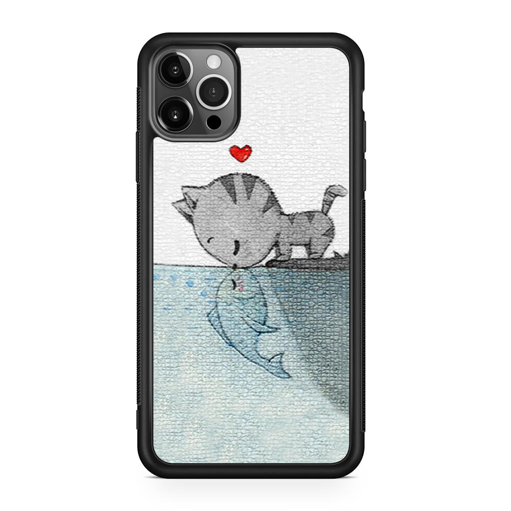 Cat Fish Kisses iPhone 12 Pro Case