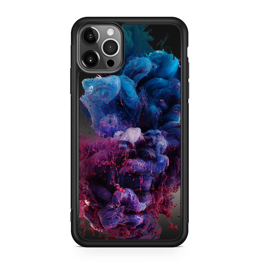 Colorful Dust Art on Black iPhone 12 Pro Case