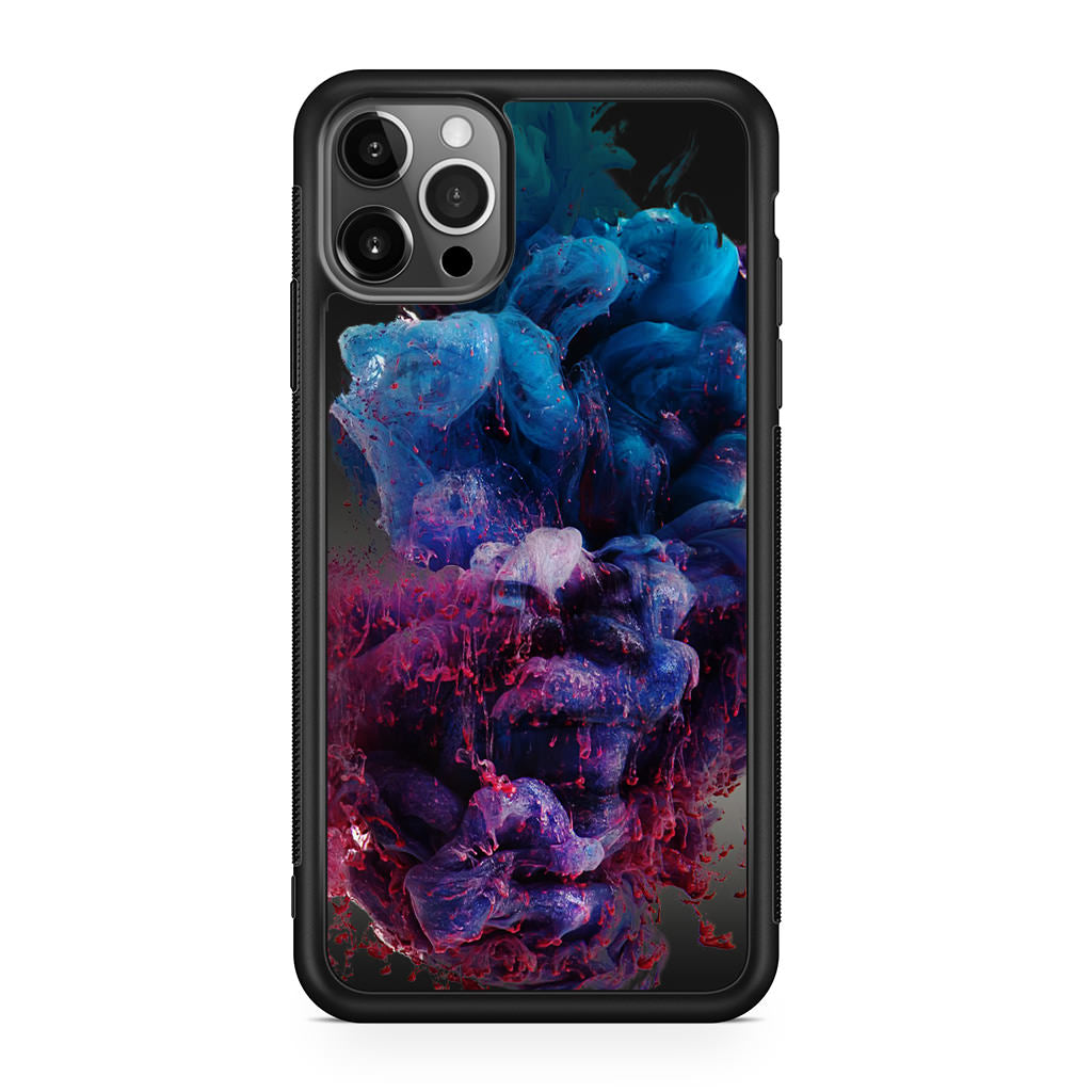Colorful Dust Art on Black iPhone 12 Pro Max Case