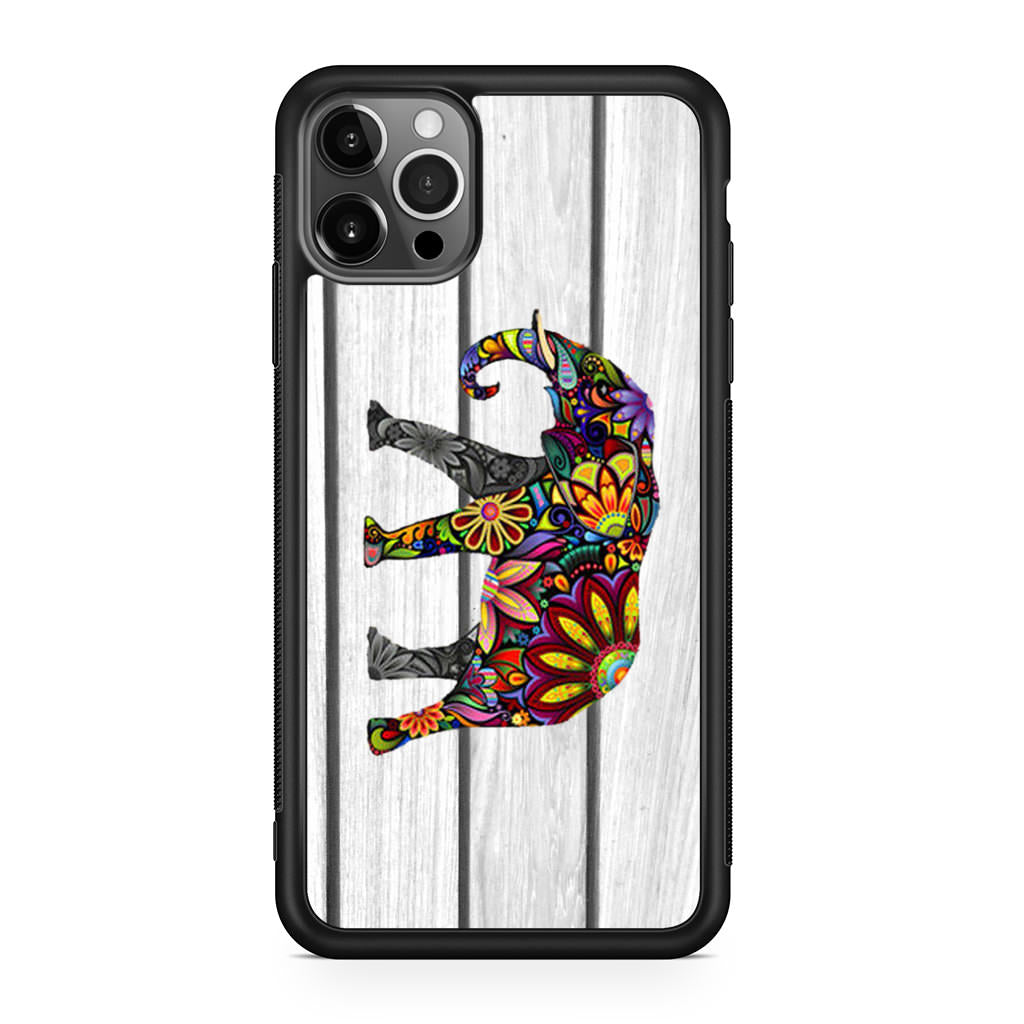 Colorful Elephant Flower iPhone 12 Pro Max Case