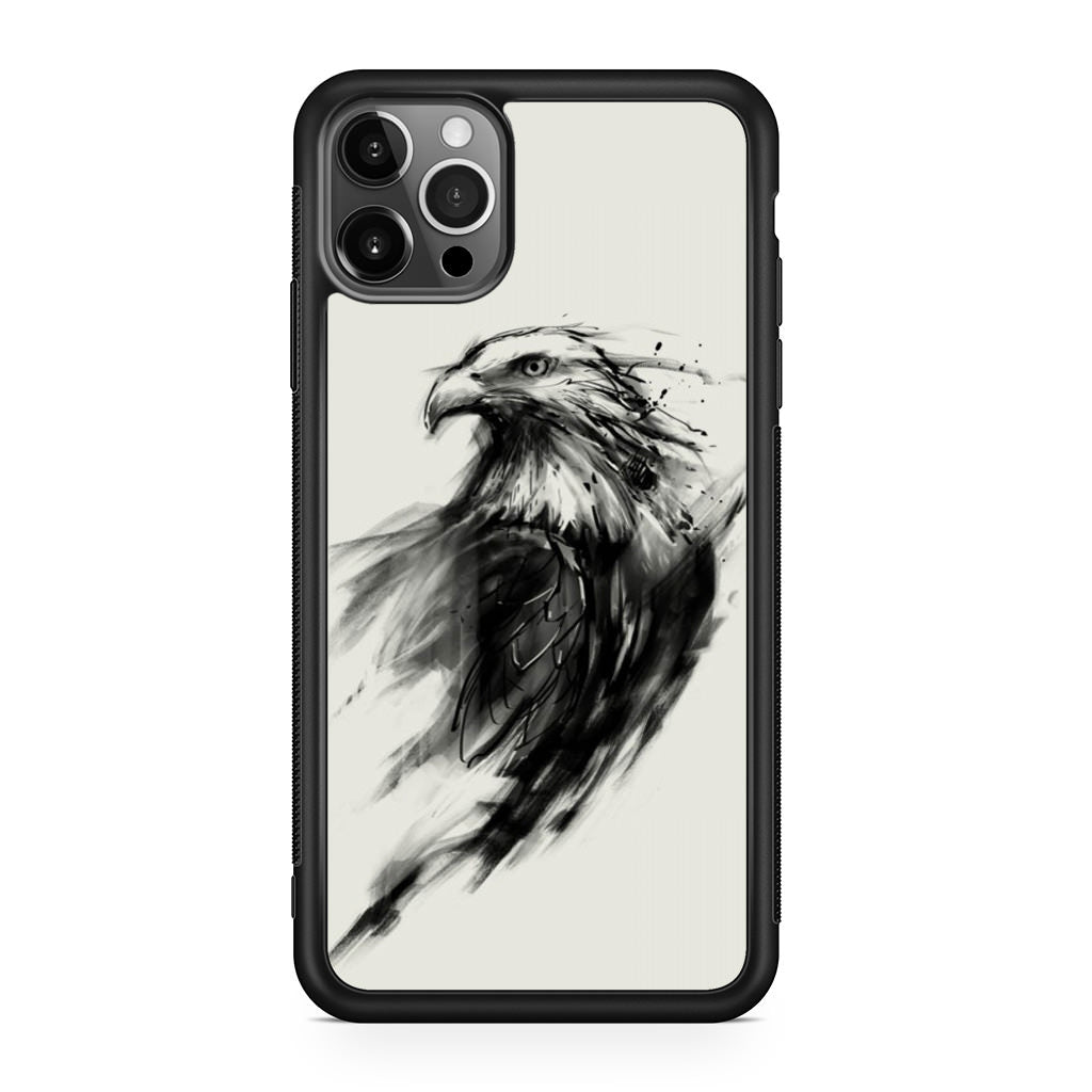 Eagle Art Black Ink iPhone 12 Pro Case