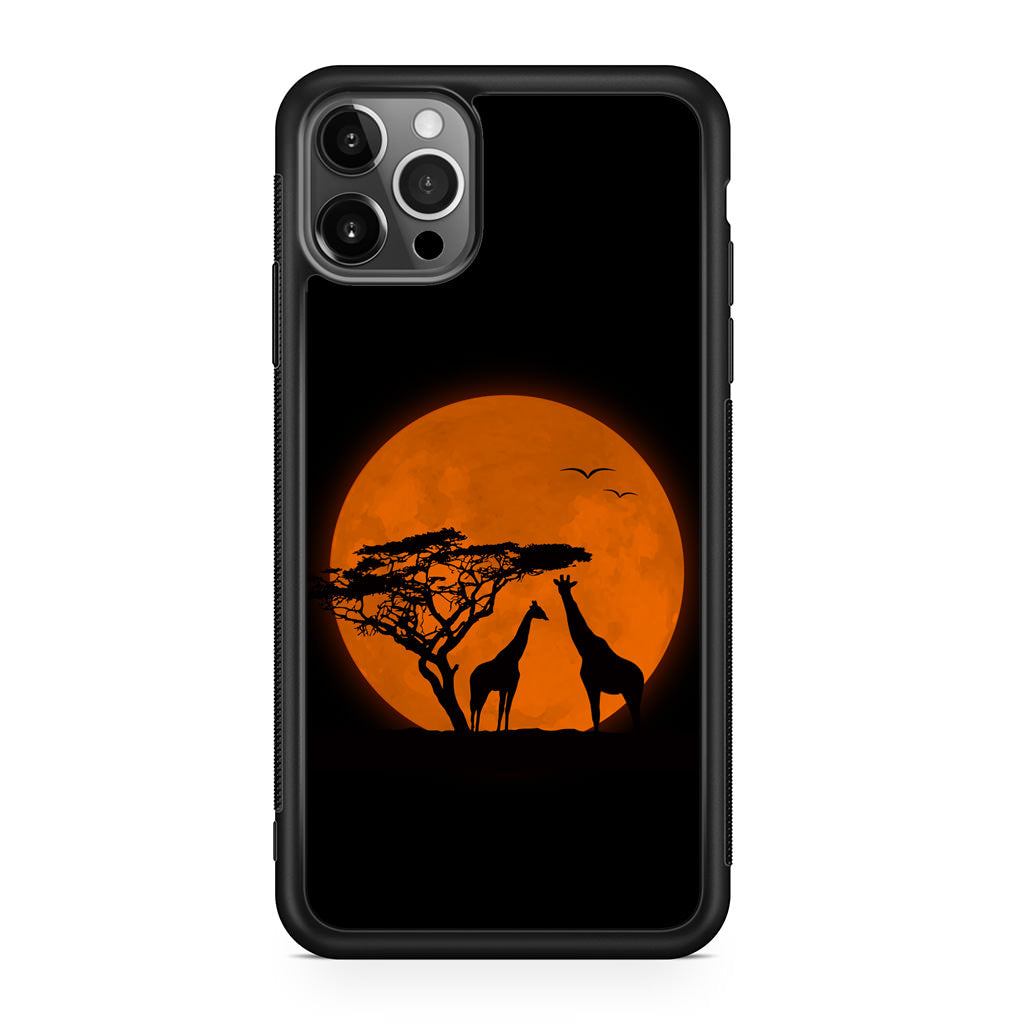 Giraffes Silhouette iPhone 12 Pro Max Case