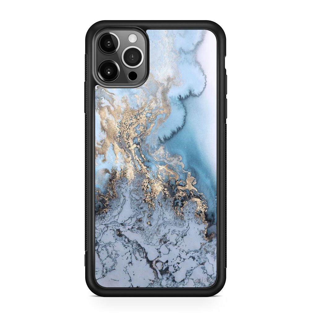 Golden Azure Marble iPhone 12 Pro Max Case