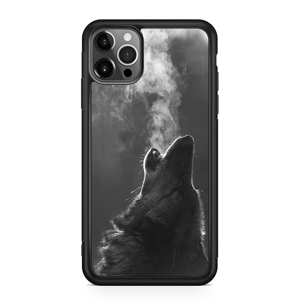 Howling Wolves Black and White iPhone 12 Pro Case