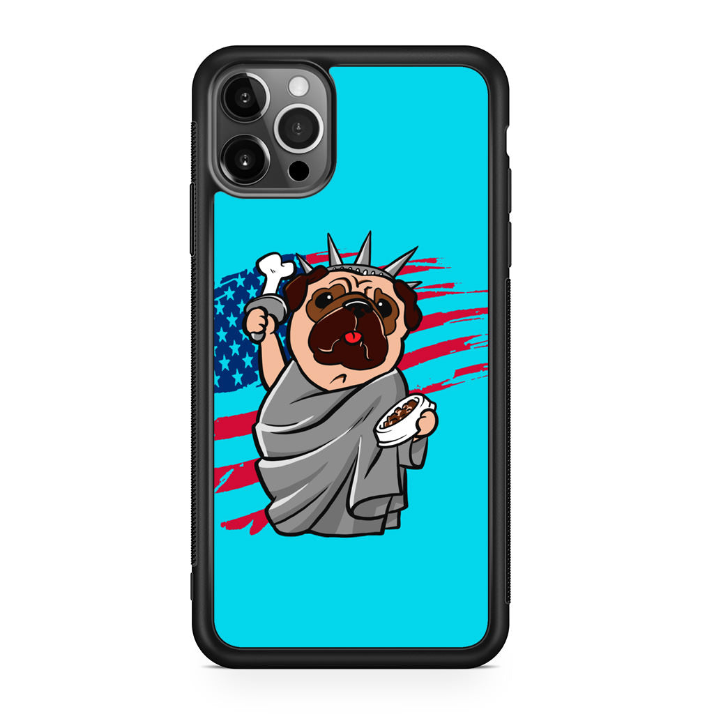 Independence Day Pug iPhone 12 Pro Case