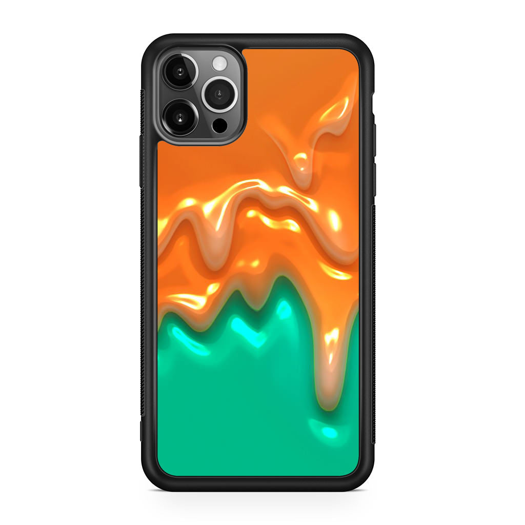 Orange Paint Dripping iPhone 12 Pro Case