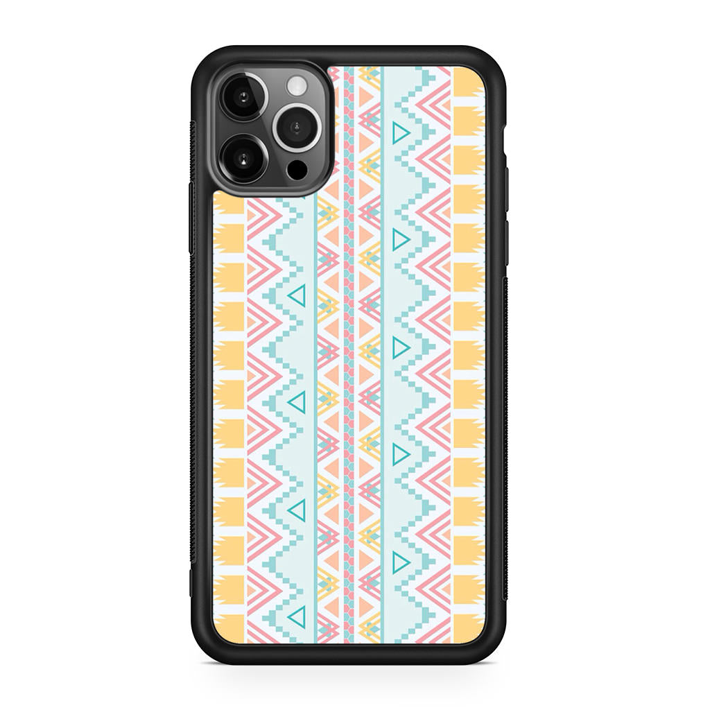 Peach Aztec Pattern iPhone 12 Pro Case