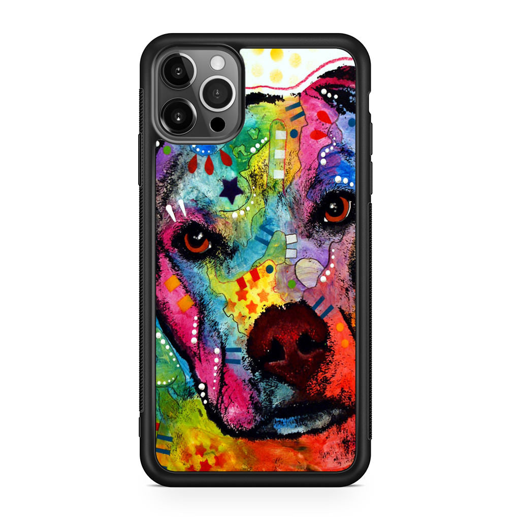 Pitbull Love Painting iPhone 12 Pro Max Case