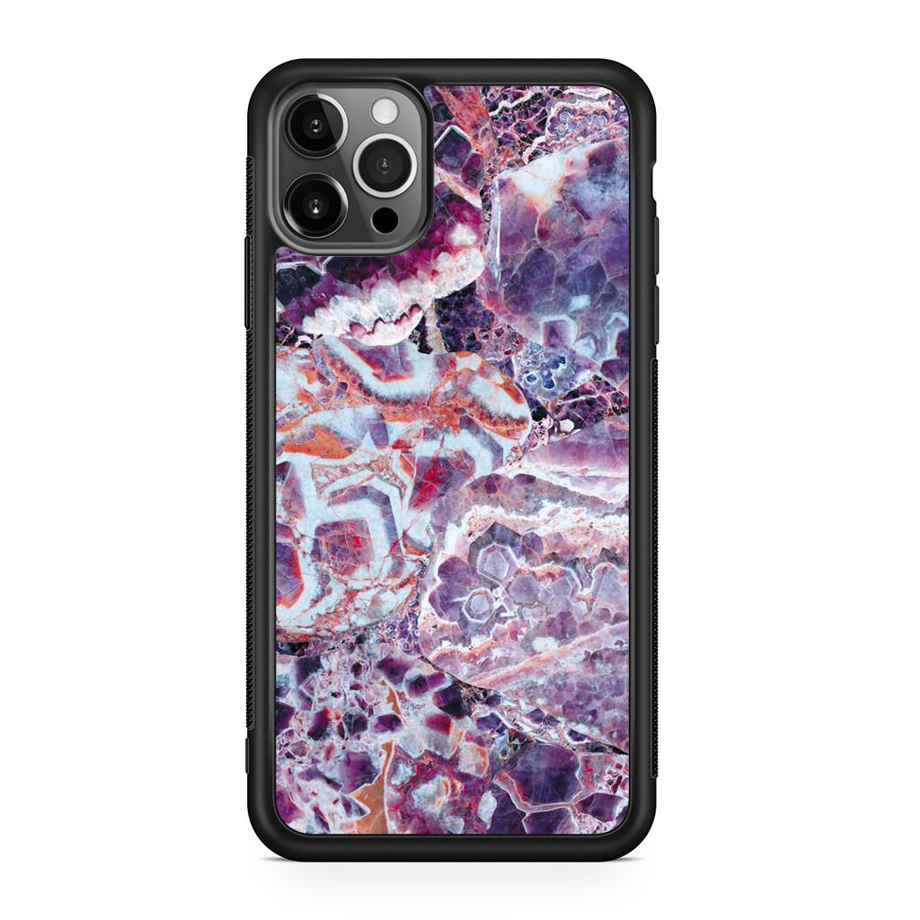 Purple Marble iPhone 12 Pro Case