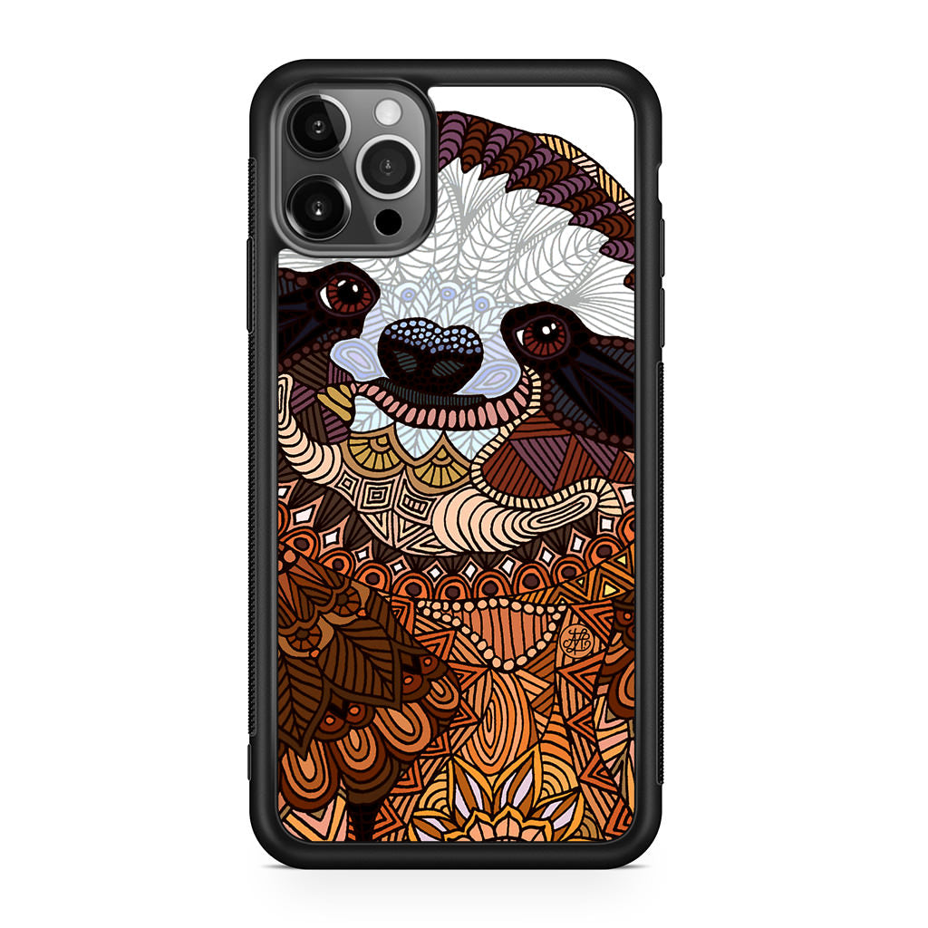 Sloth Ethnic Pattern iPhone 12 Pro Max Case