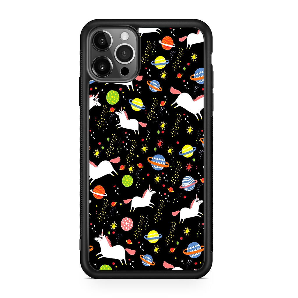 Space Unicorn Pattern iPhone 12 Pro Case