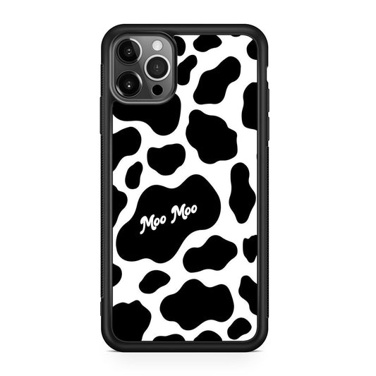 Moo Moo Pattern iPhone 12 Pro Case