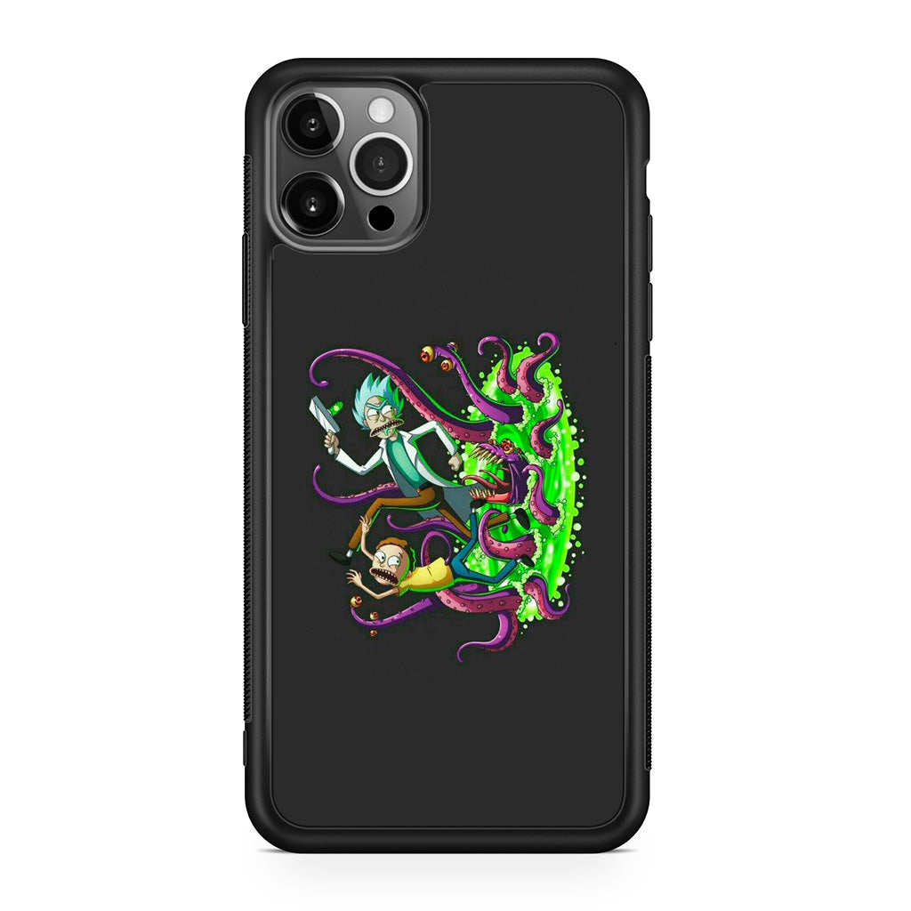 Rick And Morty Pass Through The Portal iPhone 12 Pro Case